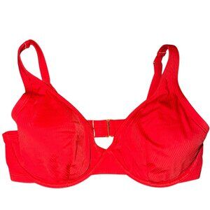 RED UNDERWIRE BIKINI TOP